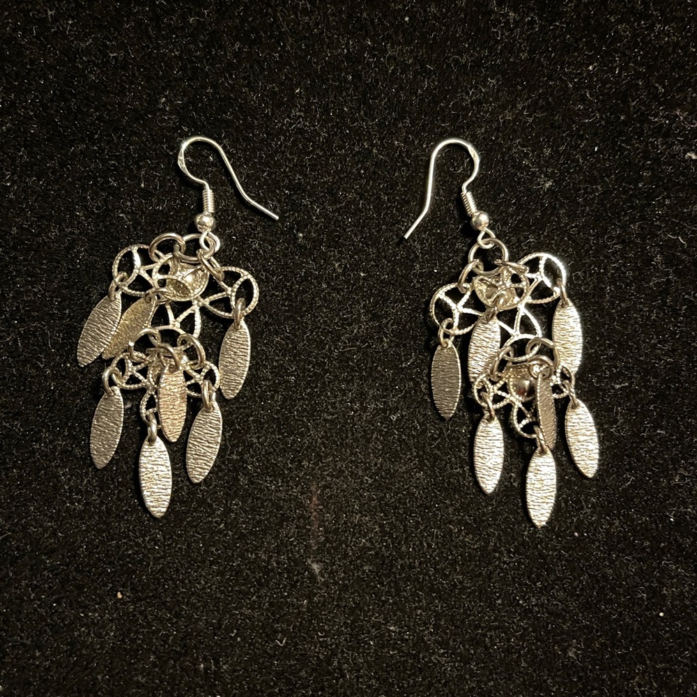 Elegant Silver Chandelier Earrings w/925 Stamped Stem